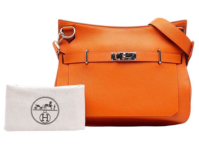 Hermès Orange Clemence Jypsiere 34 Naranja - vista 7