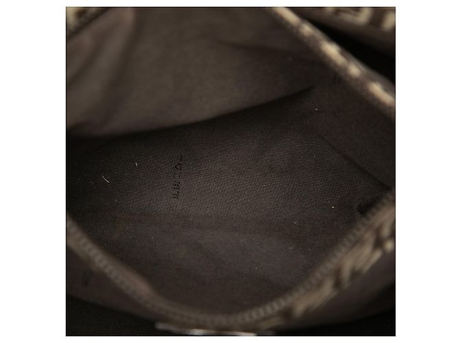 Fendi Small Zucchino Canvas Tote Braun Dunkelbraun - Ansicht 4