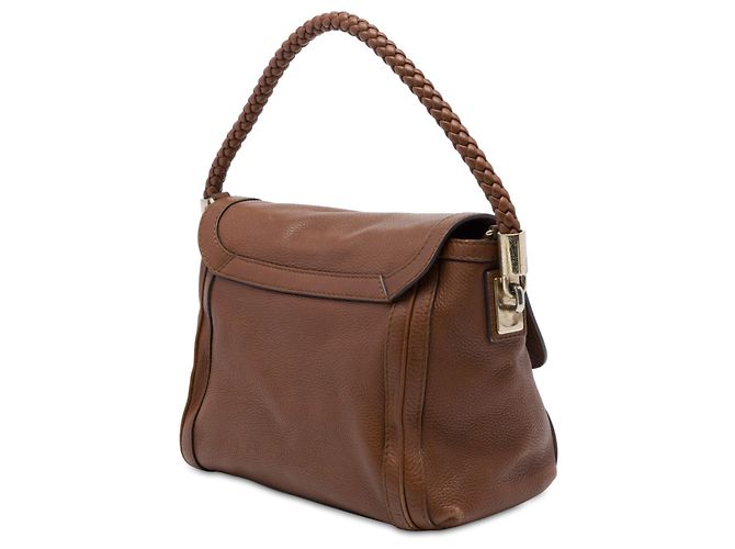 Borsa Satchel Bella con patta in vitello marrone Gucci Marrone scuro - vista 2