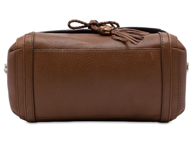 Borsa Satchel Bella con patta in vitello marrone Gucci Marrone scuro - vista 3