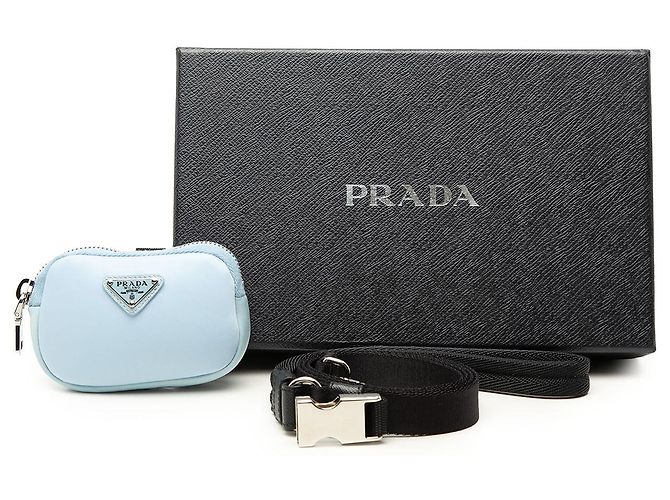 Bolsa Tiracolo Mini Tessuto Azul Prada Azul claro - vista 7