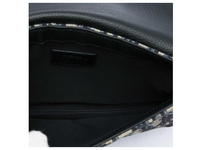 Autre Marque Dior Saddle Messenger Bag aus blauer Oblique Canvas Marineblau - Ansicht 4