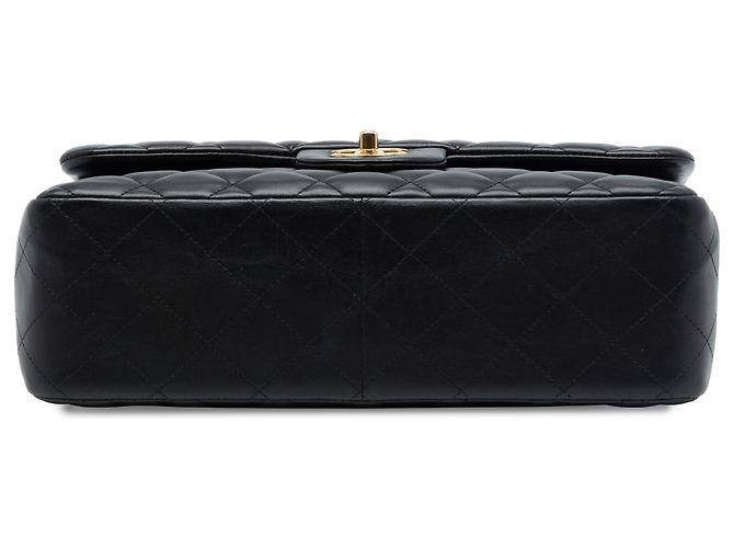 Chanel Black Jumbo Classic Lambskin Double Flap Negro - vista 3