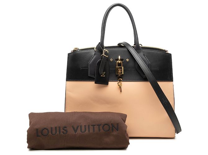Louis Vuitton Beige Tricolor Smooth Calfskin City Steamer MM - vista 7