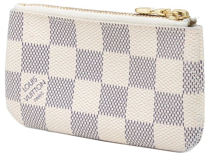 Louis Vuitton White Damier Azur Pochette Cles Bianco - vista 2