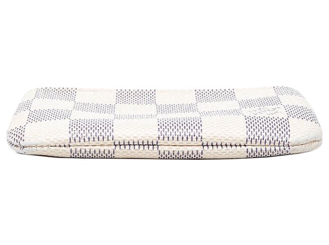 Louis Vuitton White Damier Azur Pochette Cles Bianco - vista 3