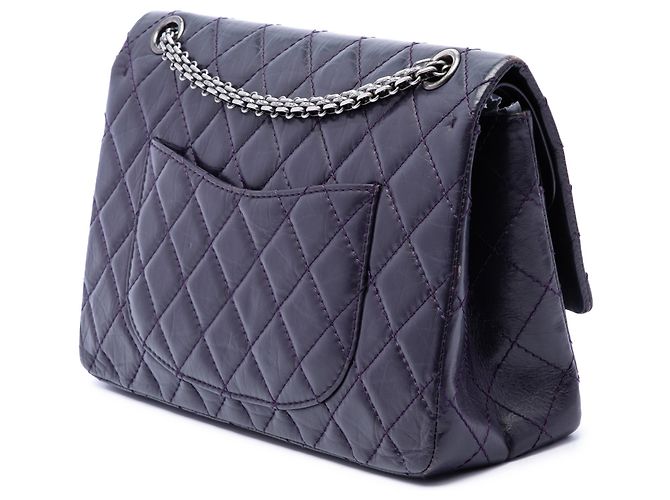 Chanel Purple Quilted Aged Calfskin Reissue 2.55 Double Flap 226 Porpora - vista 2