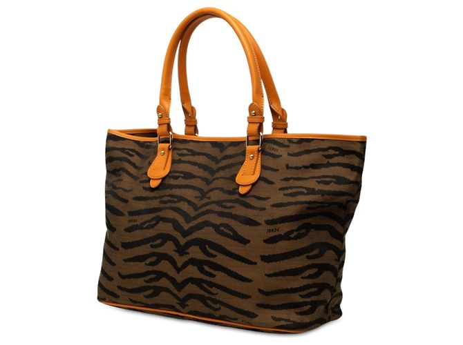 Fendi Shopper aus Canvas mit braunem Zebra-Print - Ansicht 2