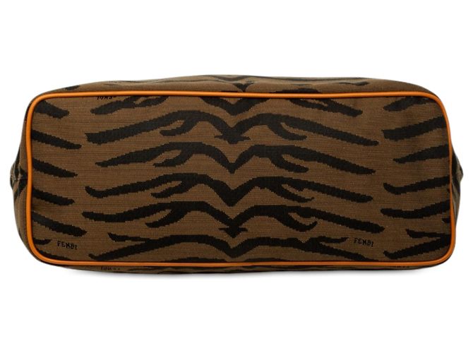 Fendi Shopper aus Canvas mit braunem Zebra-Print - Ansicht 3