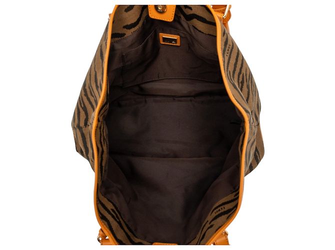 Fendi Shopper aus Canvas mit braunem Zebra-Print - Ansicht 4