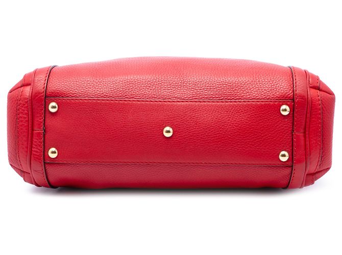 Gucci Bella Satchel aus rotem Narbenleder - Ansicht 3