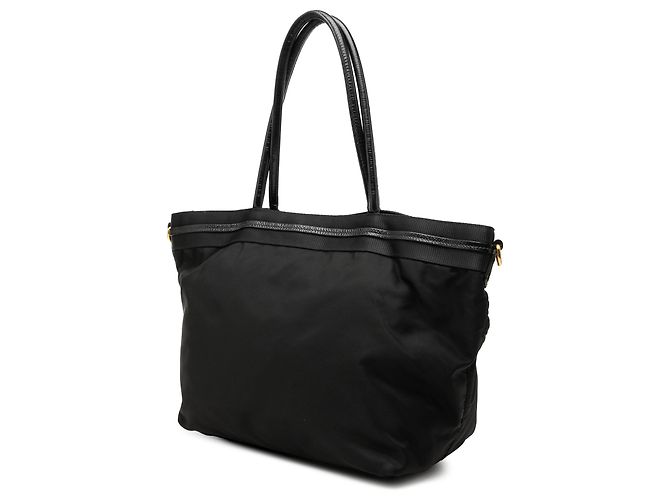 Prada Black Tessuto Canapa Logo Satchel Schwarz - Ansicht 2