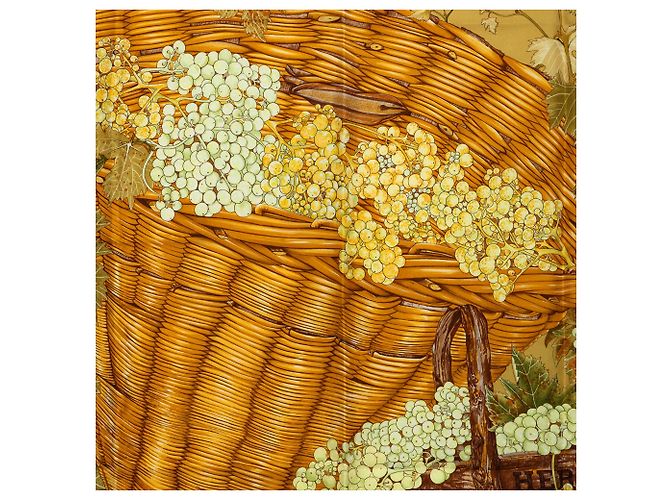 Foulard di seta Hermès Gold Vendanges 90 D'oro - vista 2