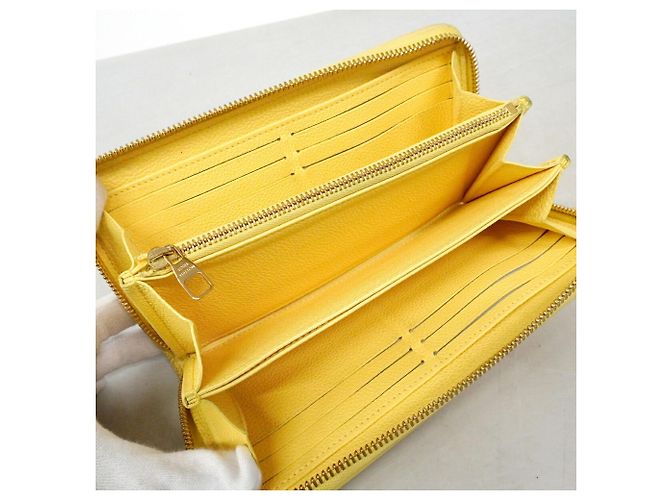Louis Vuitton Monogram Empreinte Bicolor Zippy Wallet Yellow - view 3