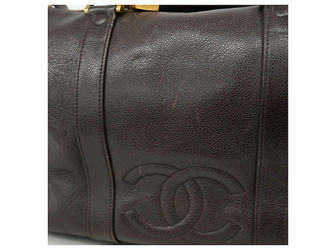 Borsa Boston Chanel in vitello grana Marrone - vista 10