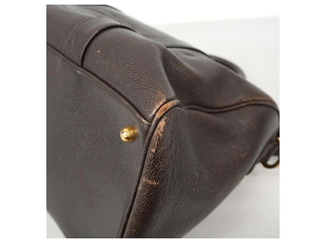 Borsa Boston Chanel in vitello grana Marrone - vista 6