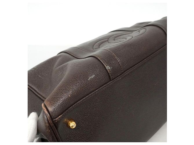Borsa Boston Chanel in vitello grana Marrone - vista 7