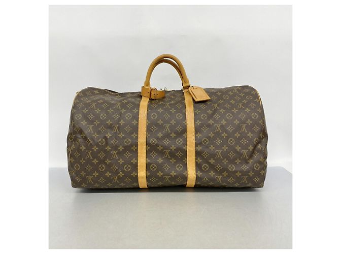 Louis Vuitton Brown Boston Monogram Keepall Bandoulière 60 Marrone - vista 11
