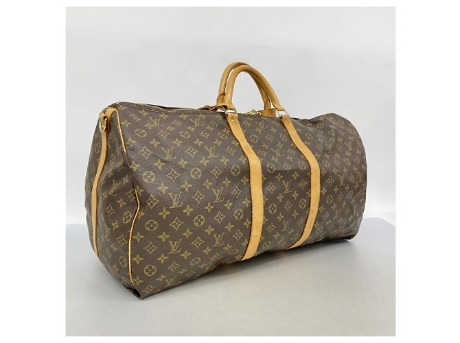 Louis Vuitton Brown Boston Monogram Keepall Bandoulière 60 Marrone - vista 2