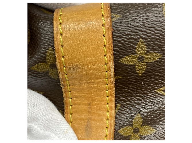 Louis Vuitton Brown Boston Monogram Keepall Bandoulière 60 Marrone - vista 8