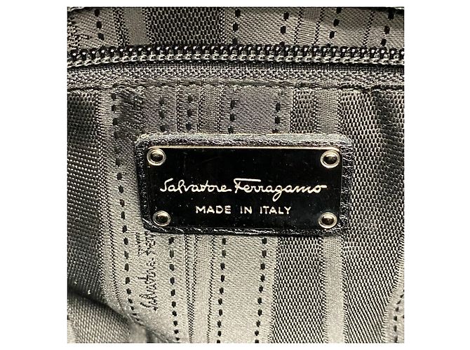 Borsa in pelle Gancini Salvatore Ferragamo Nero - vista 5