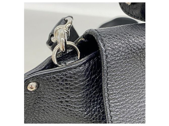 Borsa in pelle Gancini Salvatore Ferragamo Nero - vista 9
