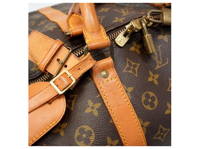 Louis Vuitton Boston Monogram Keepall Bandoulière 60 Marrone - vista 12