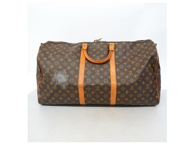 Louis Vuitton Boston Monogram Keepall Bandoulière 60 Marrone - vista 14