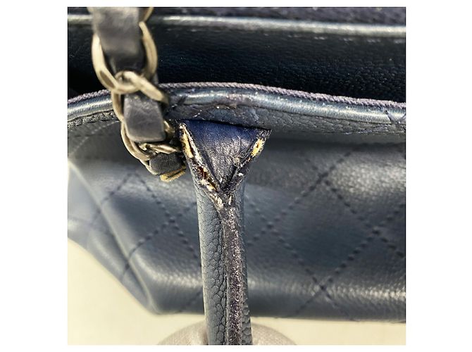 Borsa a tracolla Chanel Matelassé con catena Blu - vista 6
