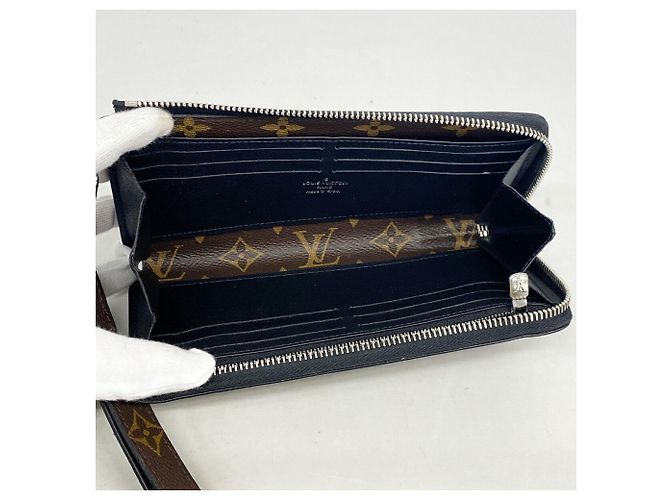Portafoglio Lungo Louis Vuitton Monogram Macassar Zippy Dragonne Marrone Nero - vista 3