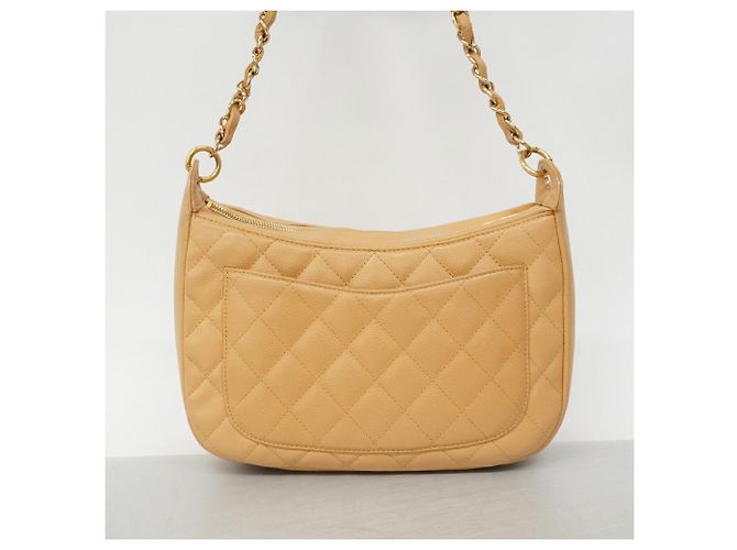 Borsa a tracolla con catena Chanel Matelassé Beige - vista 13
