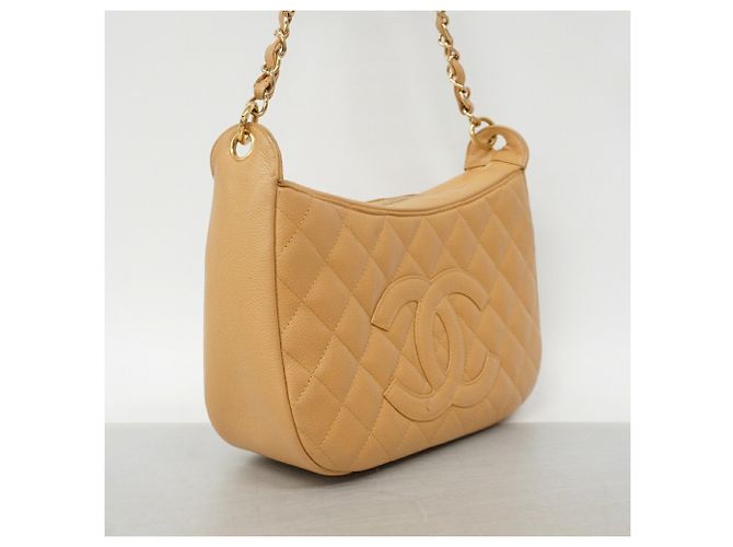Borsa a tracolla con catena Chanel Matelassé Beige - vista 2