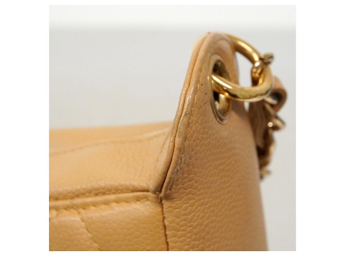 Borsa a tracolla con catena Chanel Matelassé Beige - vista 8