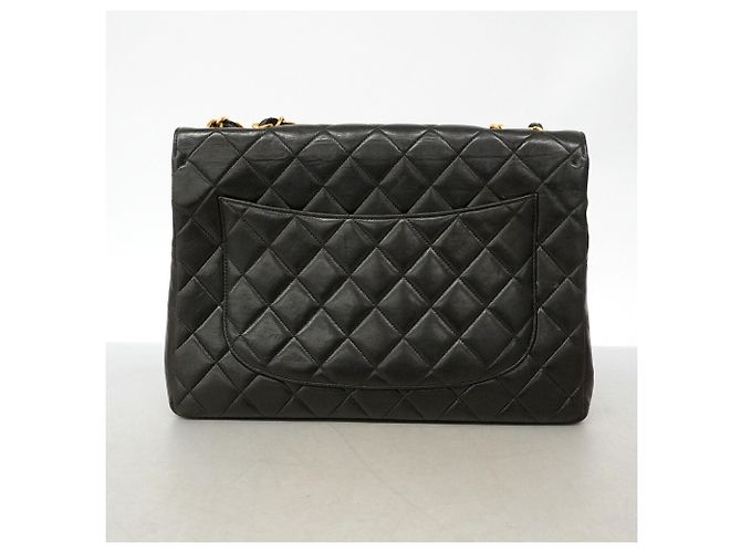 Borsa a tracolla Chanel in pelle d'agnello nera Nero - vista 11