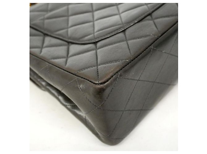 Borsa a tracolla Chanel in pelle d'agnello nera Nero - vista 6