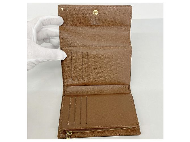 Cartera Louis Vuitton marrón tri-fold Castaño - vista 3