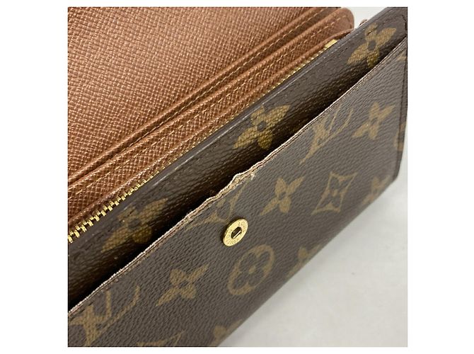 Cartera Louis Vuitton marrón tri-fold Castaño - vista 9