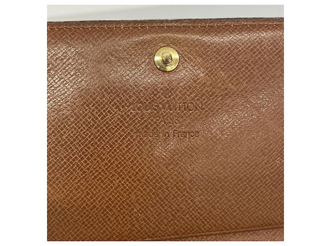 Louis Vuitton Monogram Portefeuille Trésor Wallet Marrone - vista 4