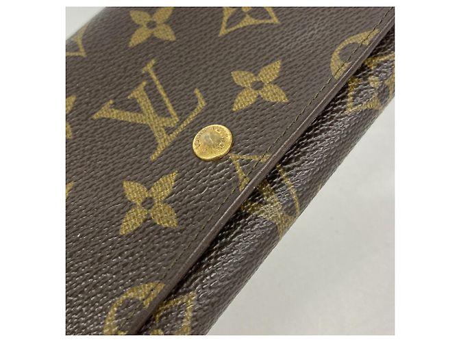 Louis Vuitton Monogram Portefeuille Trésor Wallet Marrone - vista 8