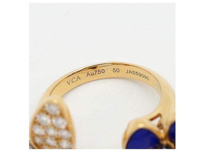 Van Cleef & Arpels De Papillon Entre d'Or Ring Blau - Ansicht 4