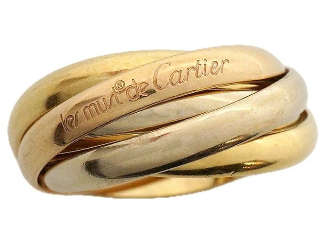 Cartier Trinity Ring in Gelb Weiß und Roségold - Ansicht 2