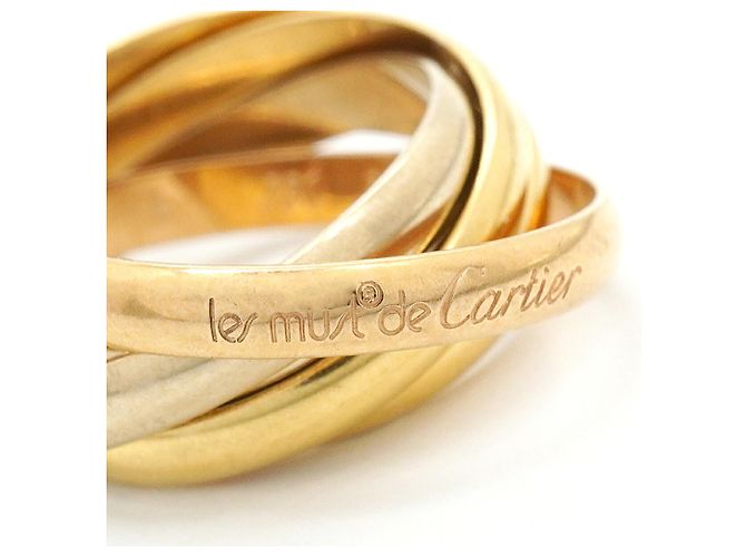Cartier Trinity Ring in Gelb Weiß und Roségold - Ansicht 4