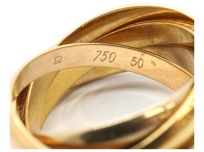 Cartier Trinity Ring in Gelb Weiß und Roségold - Ansicht 5