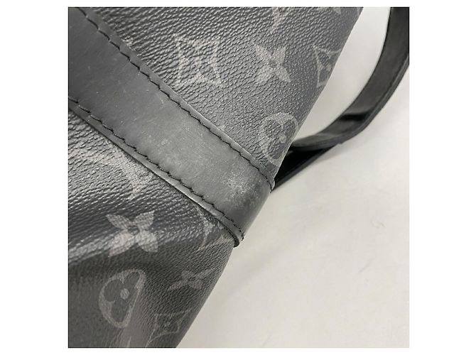 Sac Boston Louis Vuitton – Monogram Eclipse Keepall Bandoulière 55 Noir - vue 10