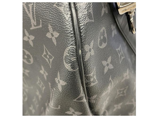 Sac Boston Louis Vuitton – Monogram Eclipse Keepall Bandoulière 55 Noir - vue 11