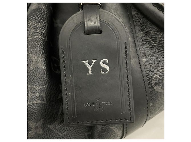 Sac Boston Louis Vuitton – Monogram Eclipse Keepall Bandoulière 55 Noir - vue 6