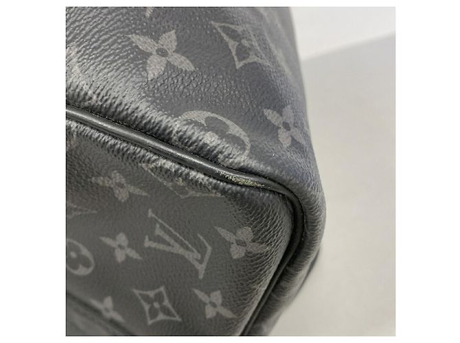 Sac Boston Louis Vuitton – Monogram Eclipse Keepall Bandoulière 55 Noir - vue 8