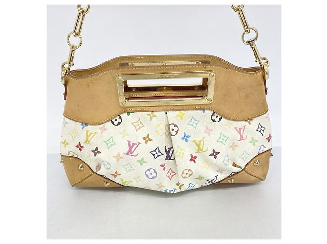 Sac à main Louis Vuitton Monogram Multicolor Judy MM Blanc - vue 11