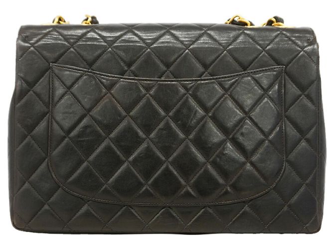 Borsa a tracolla Chanel in pelle d'agnello nera Nero - vista 11