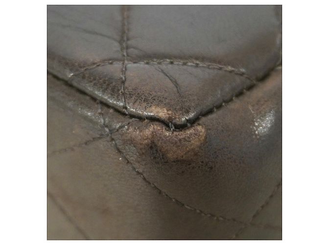 Borsa a tracolla Chanel in pelle d'agnello nera Nero - vista 6